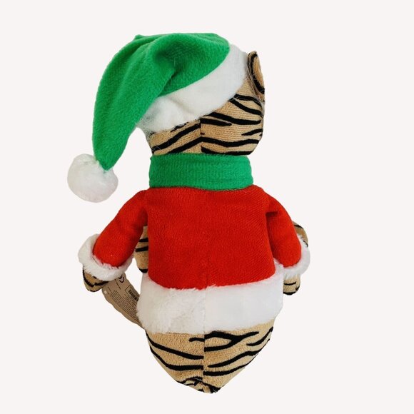 KellyToy Christmas Holiday Tiger Plush Festive Stuffed Animal Holiday Decor Gift - Picture 7 of 14